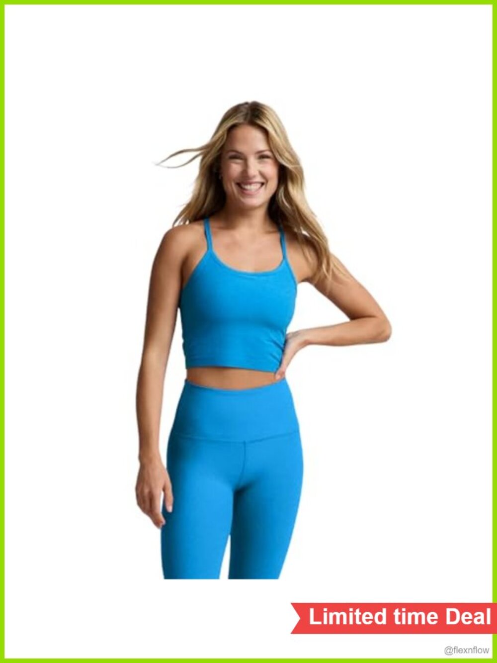 Spacedye Slim Racerback Cropped Tank with Built-in Shelf Bra